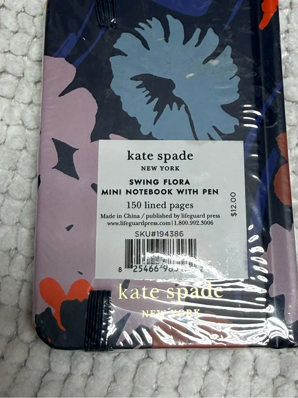 Kate Spade Swing Flora Mini Notebook With Pen Retired Colorway NWT